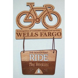 8" x 10" - Hardwood Plaques - Two Piece - Laser Engraved - USA-Made Logo Imprinted