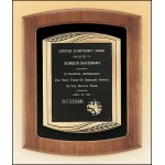 Airflyte American Walnut Plaque w/Antique Bronze Finished Frame Casting & Black Velour Background with Logo