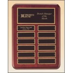 Personalized Airflyte Rosewood Stained Piano Finish Perpetual Plaque w/24 Brass Plates (12"x 15")