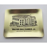 Engraved 3 3/4"x 4 7/8" Utility Tray/ Award Plaque with a Screen printed imprint. Made in the USA