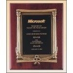 Promotional Airflyte Rosewood Piano-Finish Plaque w/Antique Bronze Finished Frame Casting & Black Brass Plate