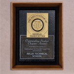 Customized Walnut Frame: Black Faux Slate