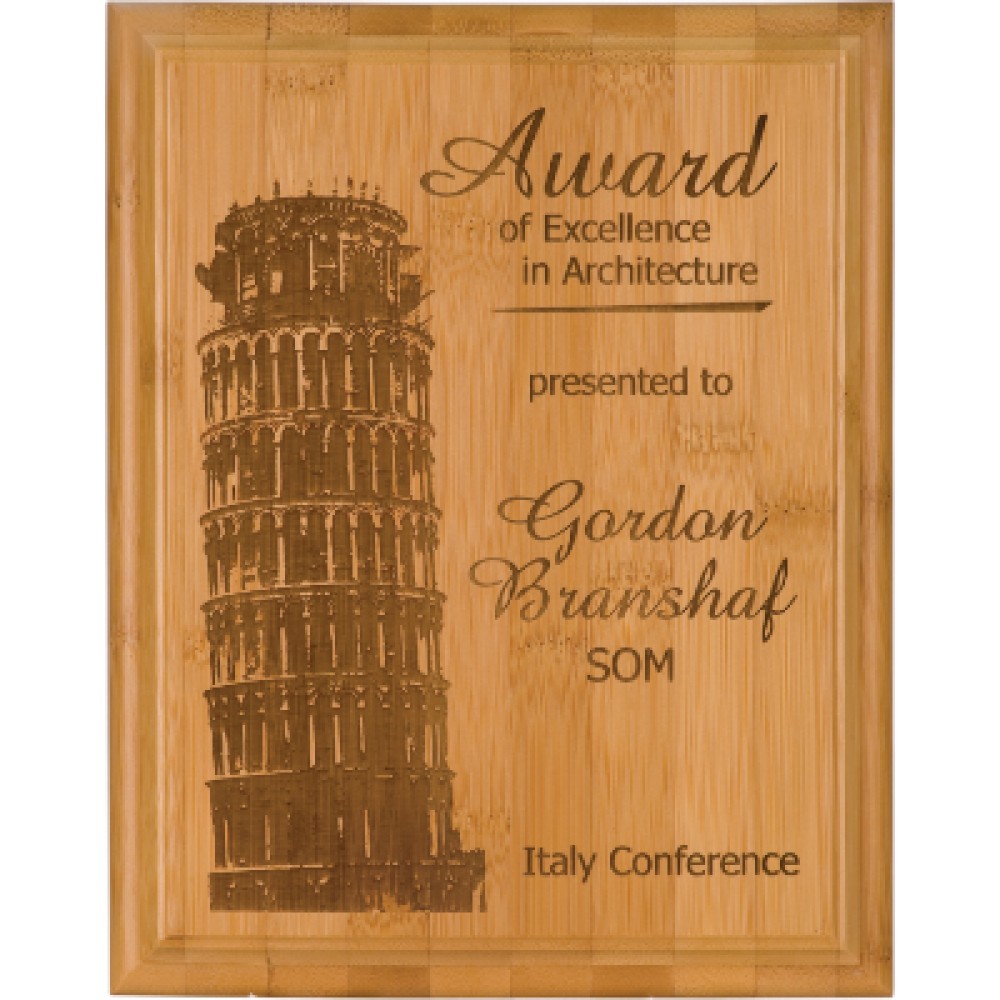6" x 8" - Hardwood Plaques - Laser Engraved - USA-Made Engraved 6" x 8" - Hardwood Plaques - Laser Engraved - USA-Made Engraved