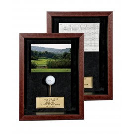 Mahogany Frame with Scorecard/Photo with Logo  Mahogany Frame with Scorecard/Photo with Logo
