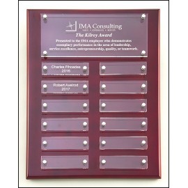 Promotional Airflyte Rosewood High Gloss Plaque w/Acrylic Engraving Plates  Promotional Airflyte Rosewood High Gloss Plaque w/Acrylic Engraving Plates