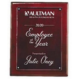 Personalized Airflyte Rosewood High Gloss Plaque w/Acrylic Plate (7"x 9")