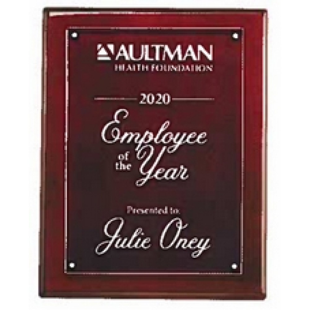 Customized Airflyte Rosewood High Gloss Plaque w/Acrylic Plate (9"x 12")