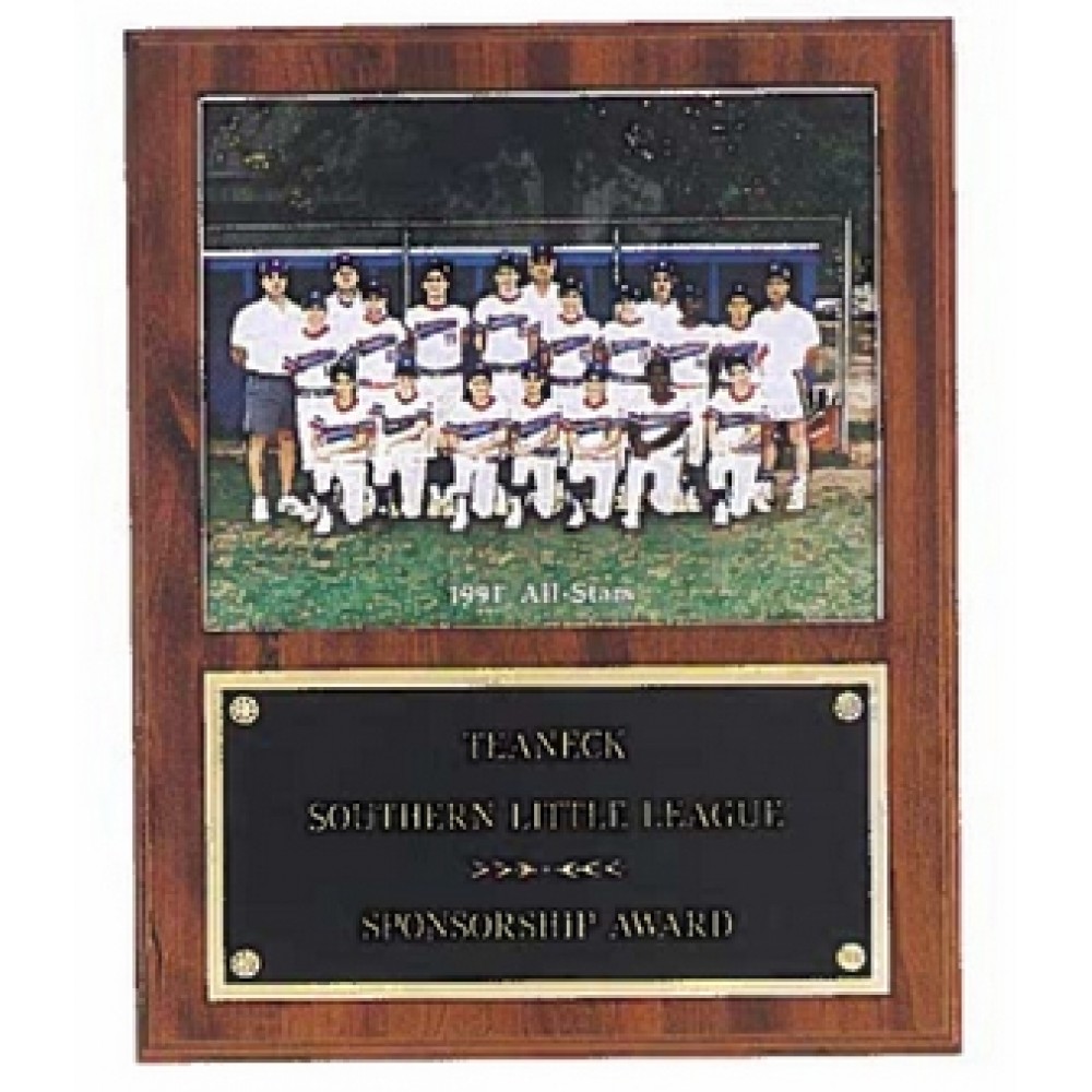 Logo Branded Airflyte American Walnut Plaque w/Photo Insert (12"x 15")