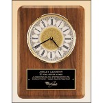 Custom Solid Brass Diamond-Spun Bezel Clock w/Glass Lens & Ivory Dial (11"x 15")