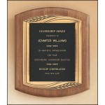 Airflyte American Walnut Plaque w/Antique Bronze Finished Frame Casting (11.5"x 14") with Logo