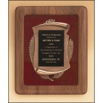 Personalized Manchester Series American Walnut Plaque w/Antique Bronze Casting (14"x 17")