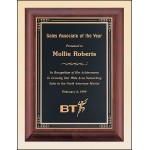 Customized Airflyte Cherry Finish Plaque w/Black & Gold Florentine Plate (8"x 10")