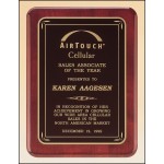 Personalized Airflyte Rosewood Piano-Finish Plaque w/Black Florentine Border (8"x 10.5")