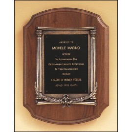 Personalized Airflyte American Walnut Plaque w/Antique Bronze Casting (11"x 15")