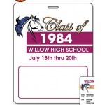 Logo Imprinted Deluxe Badge w/ Slot - .030" Clear (4" x 5")