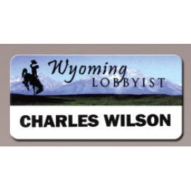 Badge (3-1/2"x 1-3/4") Logo Imprinted  Badge (3-1/2"x 1-3/4") Logo Imprinted