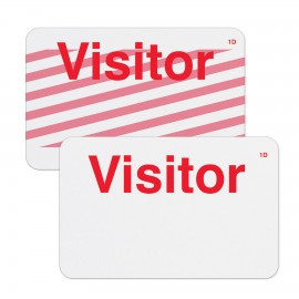 Handwritten Two-Piece Expiring Badge Front Parts, 1/2 Day (Visitor) Custom Printed  Handwritten Two-Piece Expiring Badge Front Parts, 1/2 Day (Visitor) Custom Printed