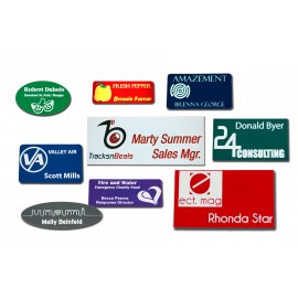 Custom Printed Name Badges Engraved on Engraving Stock  Custom Printed Name Badges Engraved on Engraving Stock