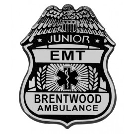 Kid's Junior EMT Plastic Badge Custom Printed  Kid