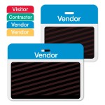 Large Clip-On Back Parts for Two-Piece Expiring Badges, Vendor, Blue Custom Printed