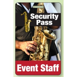 Logo Imprinted Deluxe Badge w/ Slot - .020" Clear (2 1/8" x 3 3/8")