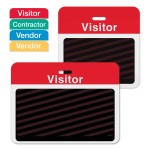 Logo Imprinted Clip-On Back Parts for Two-Piece Expiring Badges, Contractor