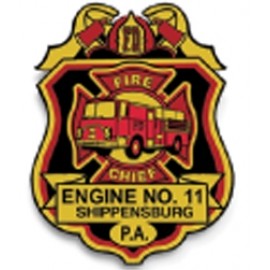 Custom Imprinted Custom Kid's Junior Fire Chief Plastic Badge with Clip Back