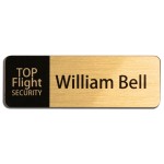 Sublimated Solid Brass Name Badge (1" x 3") Custom Imprinted