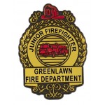 Oval Fire Shield Junior Firefighter Plastic Badge Custom Printed