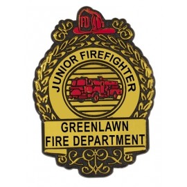 Oval Fire Shield Junior Firefighter Plastic Badge Custom Printed  Oval Fire Shield Junior Firefighter Plastic Badge Custom Printed