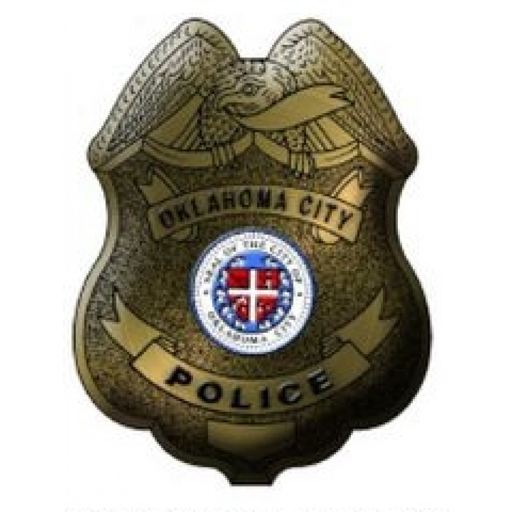 Logo Imprinted Police Officer Junior Plastic Badge w/ Decal on Plastic Back