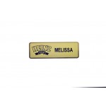 Custom Printed Frosted Full Color Professional Metal Sublimation Badge - Brass (1"x3")