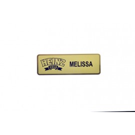Custom Printed Frosted Full Color Professional Metal Sublimation Badge - Brass (1"x3")  Custom Printed Frosted Full Color Professional Metal Sublimation Badge - Brass (1"x3")