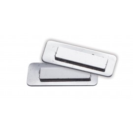 Logo Imprinted Magnet Badge Fastener (Double Bar)