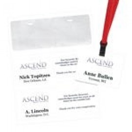 4" x 3" TEMP Badge Adhesive Paper Name Tag Insert, 1-Color Imprint, Pack of 500 Badges Custom Printed  4" x 3" TEMP Badge Adhesive Paper Name Tag Insert, 1-Color Imprint, Pack of 500 Badges Custom Printed