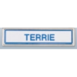 (5/8"x2 5/8") Framed Metal Name Badge Custom Imprinted  (5/8"x2 5/8") Framed Metal Name Badge Custom Imprinted