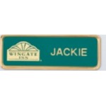 Custom Printed 1"x3" Framed Metal Name Badge