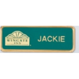 Custom Printed 1"x3" Framed Metal Name Badge