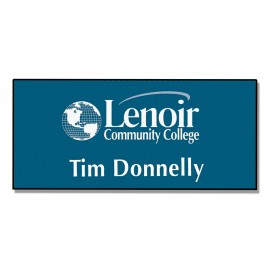 Laser Engraved Plastic Name Badge (1 1/2"x3 1/2") Spot Color Custom Imprinted