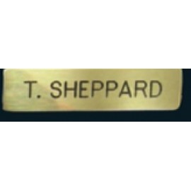 Logo Imprinted "x3" Metal Name Badge  Logo Imprinted "x3" Metal Name Badge