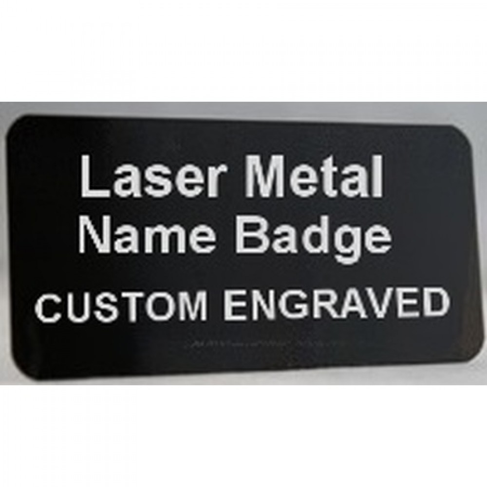 Engraved Metal Name Tag Custom Imprinted