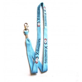 Custom Imprinted Tube Polyester Lanyard W/Lobster Claw Clip