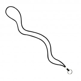 1/8" Imported Polyester Cord w/ Silver Crimp and Split-Ring Custom Printed  1/8" Imported Polyester Cord w/ Silver Crimp and Split-Ring Custom Printed