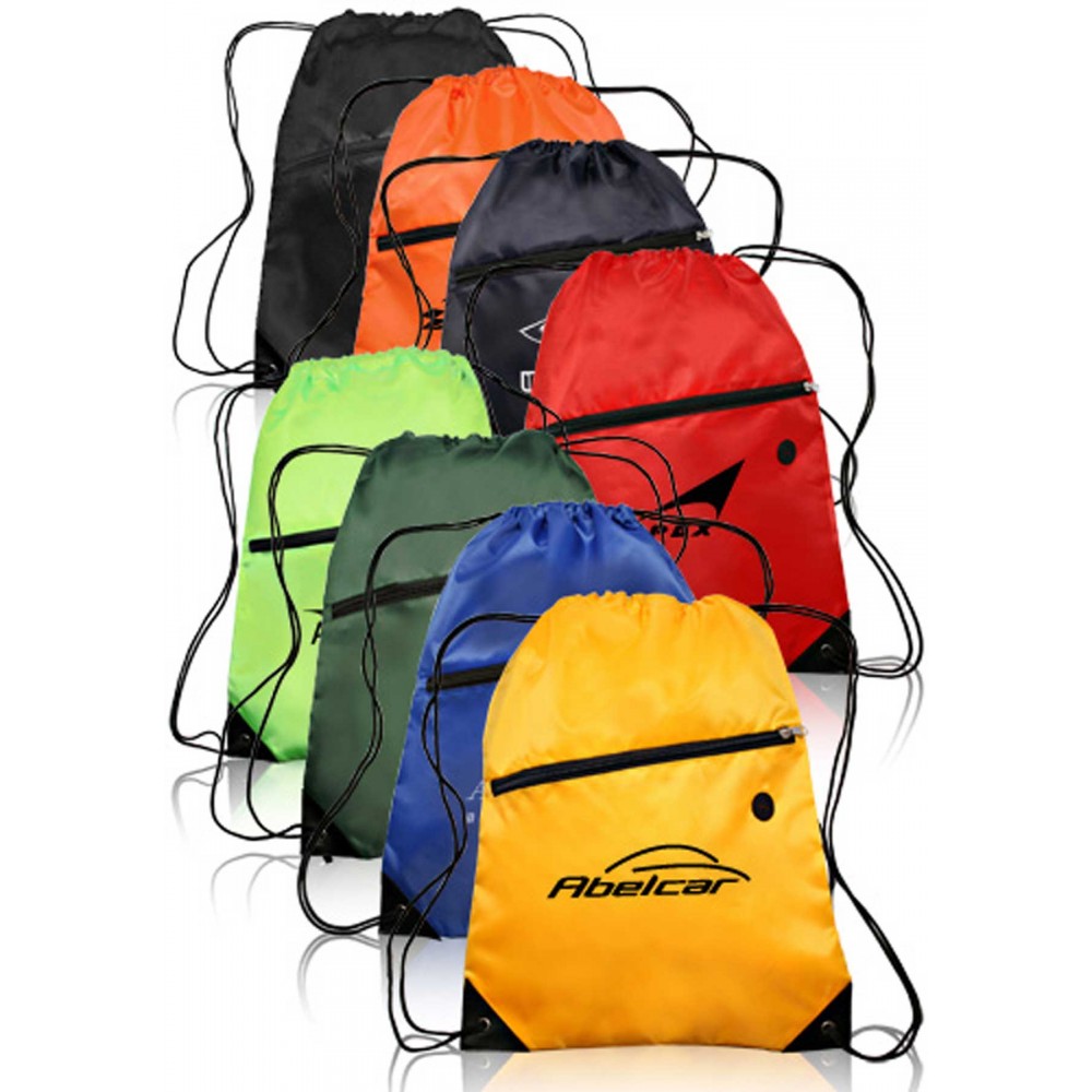 Promotional Drawstring Backpacks with Pocket Promotional Drawstring Backpacks with Pocket