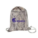 Customized Digital Camo Drawstring Backpack Tote Bag