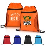 Personalized Drawstring Sports Bag With Mesh Pockets