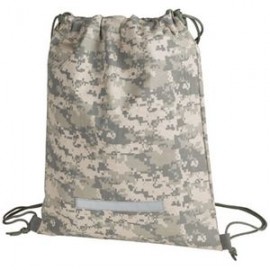 Logo Branded Digital Camo Drawstring Backpack