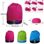 Personalized Dry Wet Separated Swimming Backpack w/Slipper Pocket Foldable Backpack