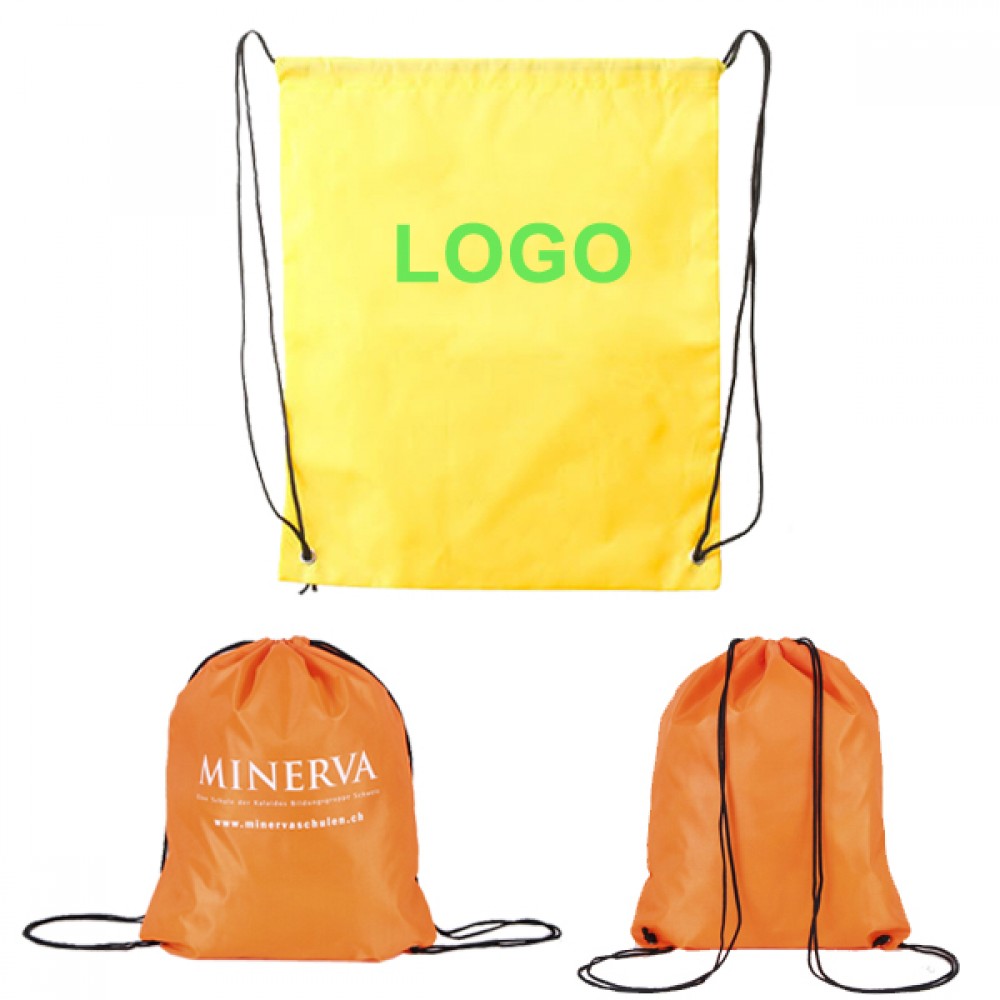 Logo Branded Customized Promotional Drawstring Backpack