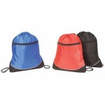 Nylon Drawstring Backpack with Logo